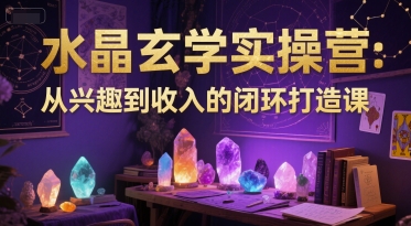 水晶玄学实操营：从兴趣到收入的闭环打造课-搞钱专业户