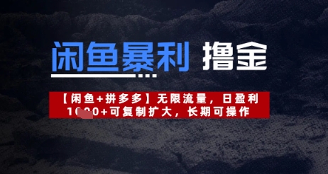 闲鱼暴利撸金无限流量，日盈利几张，可复制扩大，长期可操作-搞钱专业户